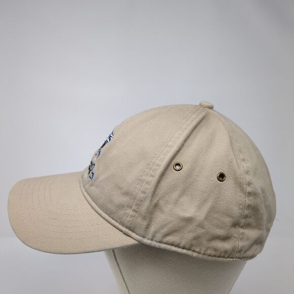 Western Alaska Sport Fishing Slideback Hat Tan OS Adjustable Embroidered Ivory - Picture 3 of 9